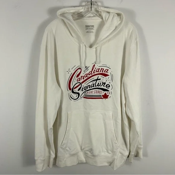 💕 Levi Strauss Signature White Canadiana Signature Hoodie XL - Picture 3 of 13